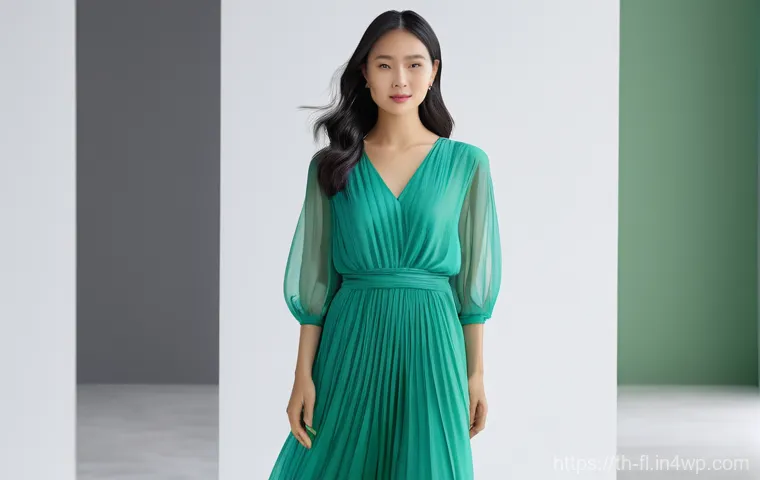 재생 섬유를 활용한 디자인 트렌드 - **Prompt:** "A radiant and confident Thai woman, approximately 25-30 years old, modeling a chic and ...