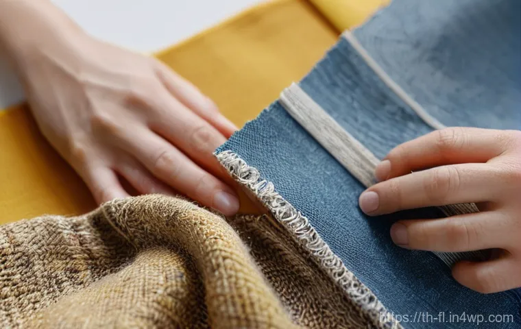 재생 섬유 활용을 위한 디자인 원칙 - **Prompt 1: Sustainable Textile Transformation**
    "A close-up, warm-toned, and brightly lit studi...