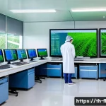 Home 20 재생 섬유 기술의 정책적 지원 방안 - A modern recycling fiber research laboratory in Thailand, featuring diverse Thai scientists and engi...